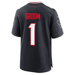 Number 1 Groom Houston Texans Game Jersey - Navy - Nike