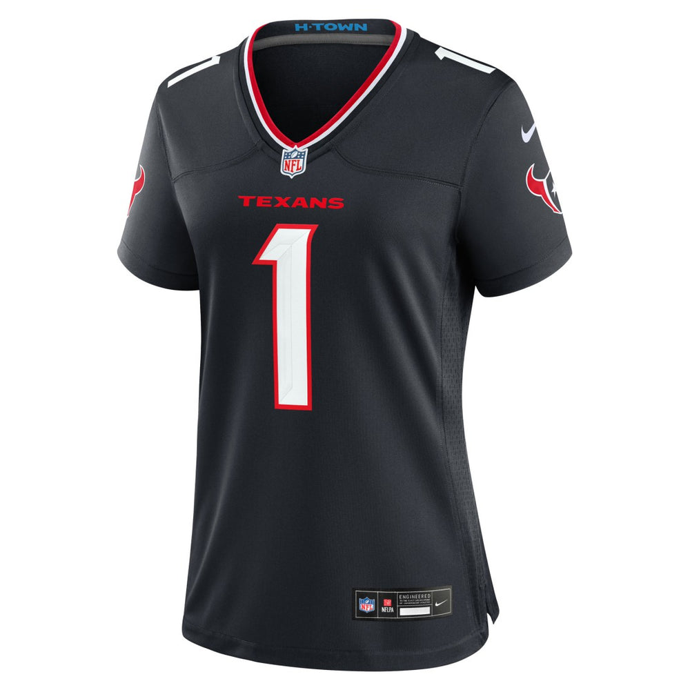 Number 1 Bride Houston Texans Women's Game Jersey - Navy - Nike