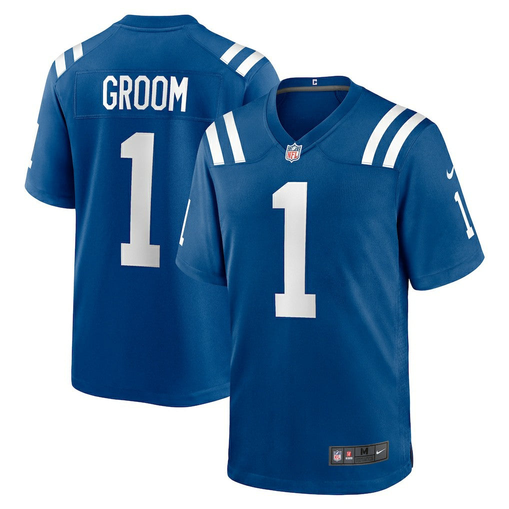 Number 1 Groom Indianapolis Colts Game Jersey - Royal - Nike