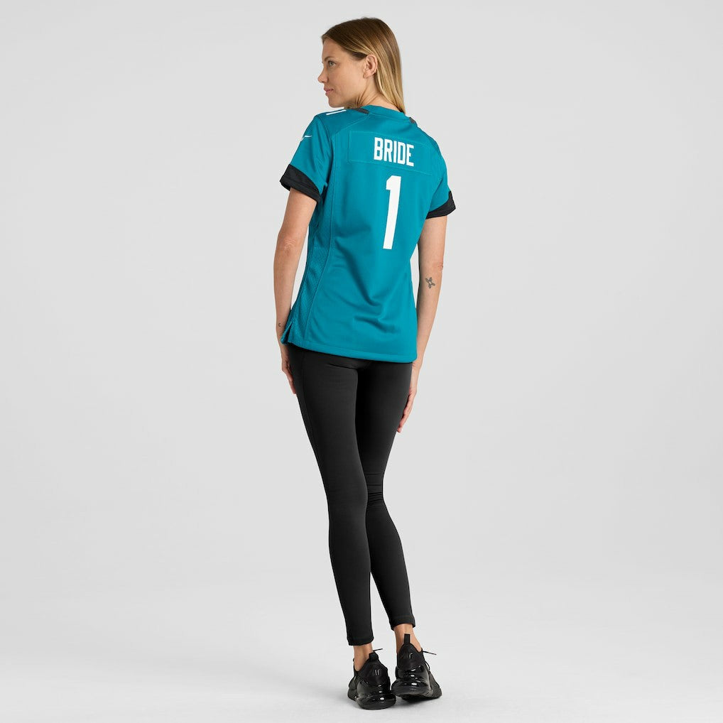 Number 1 Bride Jacksonville Jaguars Women's Game Jersey - Teal - Nike
