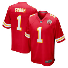 Number 1 Groom Kansas City Chiefs Game Jersey - Red - Nike