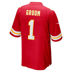 Number 1 Groom Kansas City Chiefs Game Jersey - Red - Nike