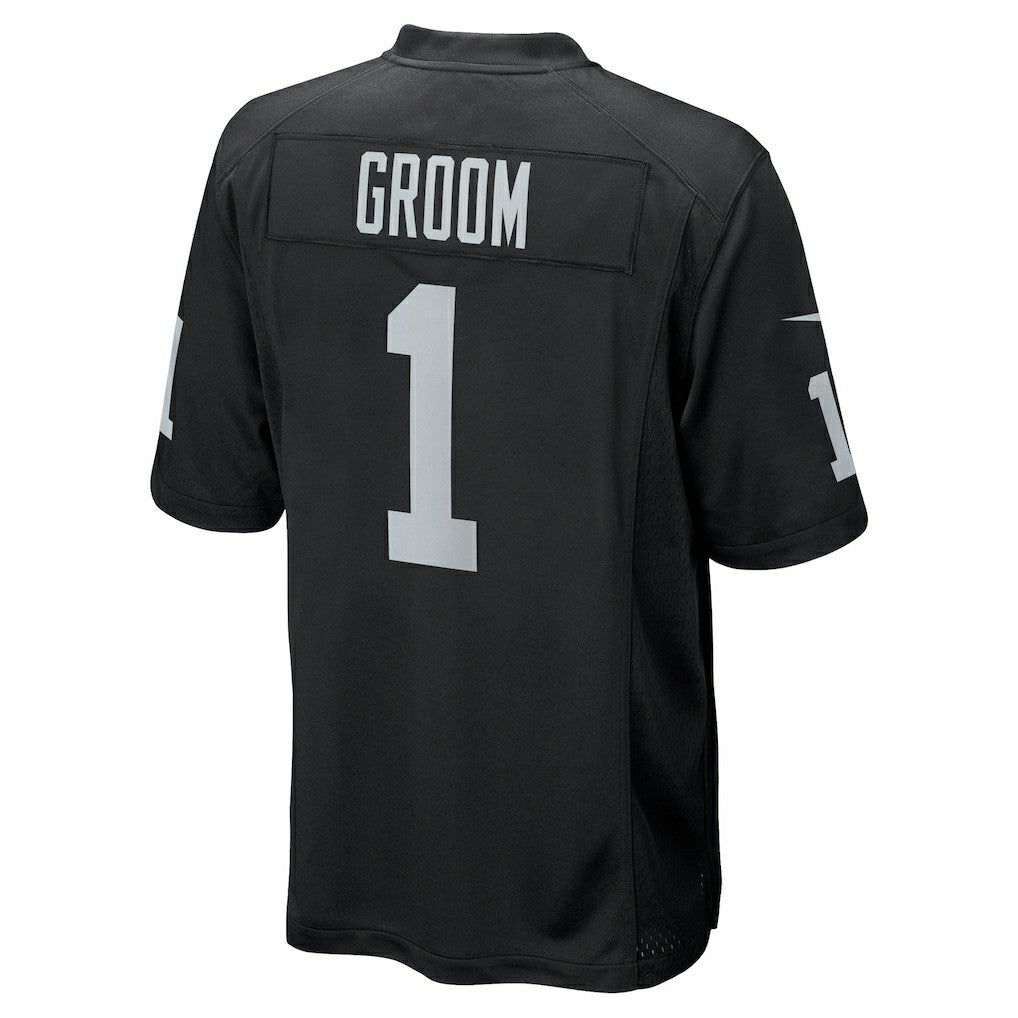 Number 1 Groom Las Vegas Raiders Game Jersey - Black - Nike