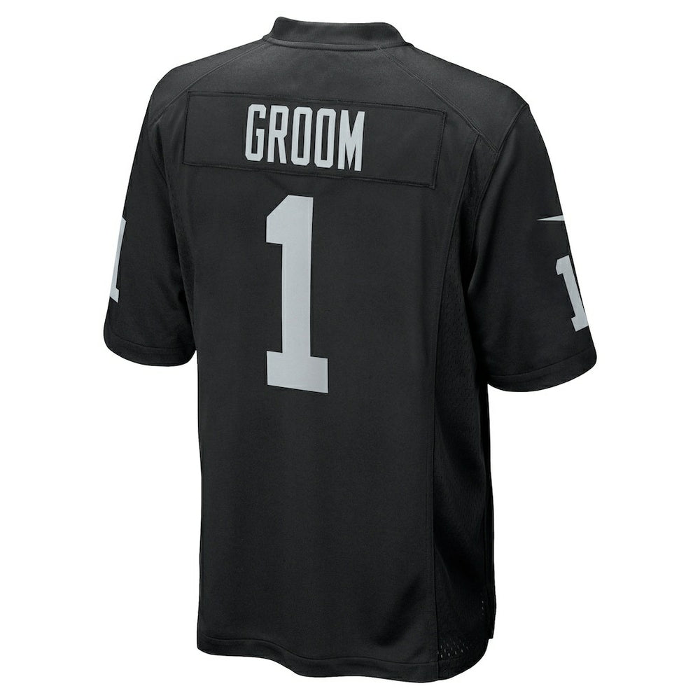 Number 1 Groom Las Vegas Raiders Game Jersey - Black - Nike