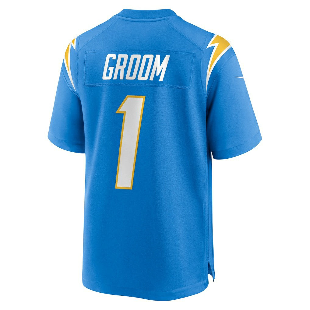 Number 1 Groom Los Angeles Chargers Game Jersey - Powder Blue - Nike