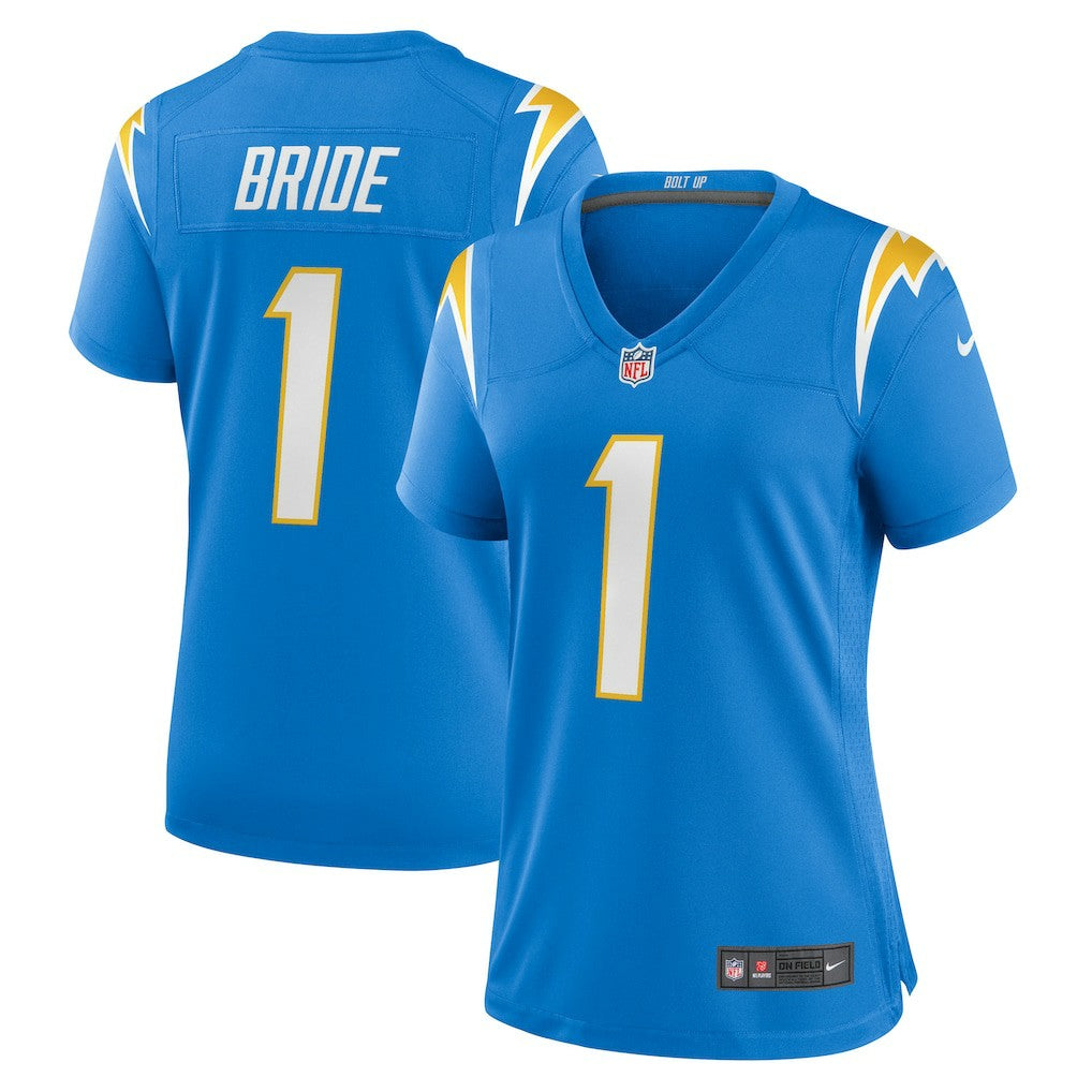 Number 1 Bride Los Angeles Chargers Women's Game Jersey - Powder Blue - Nike