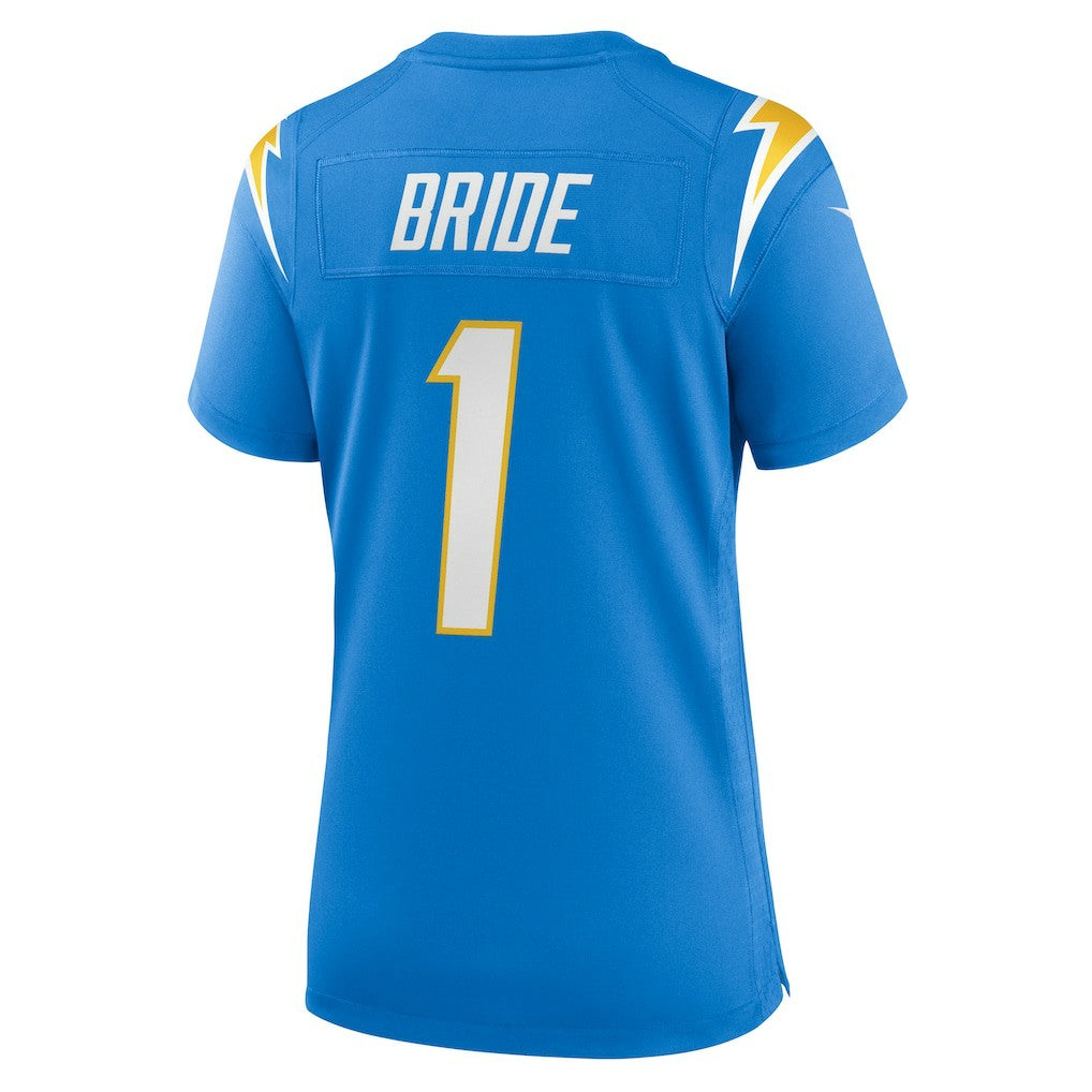 Number 1 Bride Los Angeles Chargers Women's Game Jersey - Powder Blue - Nike