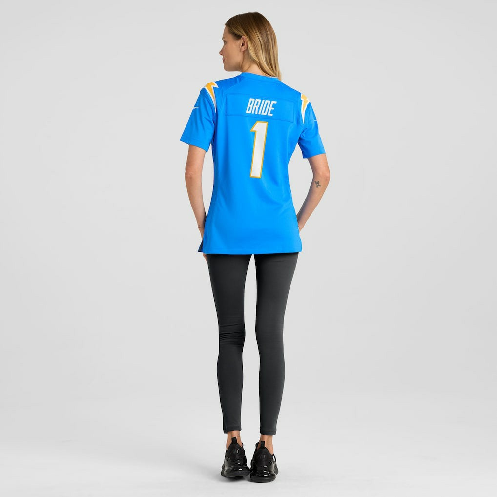 Number 1 Bride Los Angeles Chargers Women's Game Jersey - Powder Blue - Nike
