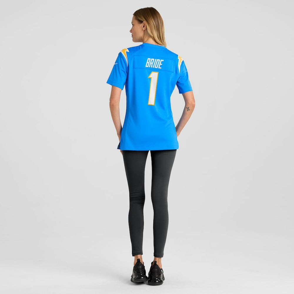 Number 1 Bride Los Angeles Chargers Women's Game Jersey - Powder Blue - Nike