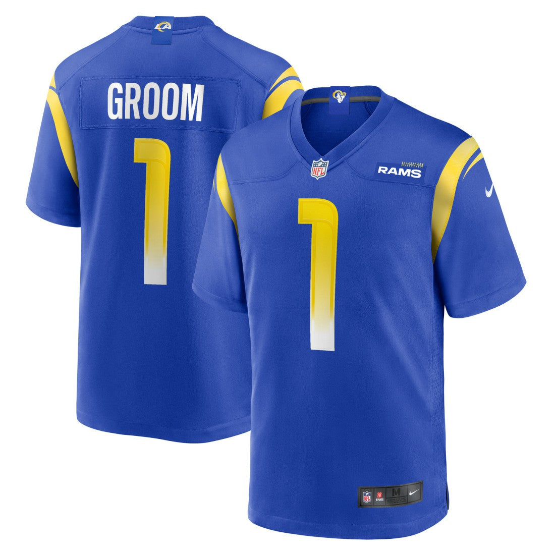 Number 1 Groom Los Angeles Rams Game Jersey - Royal - Nike