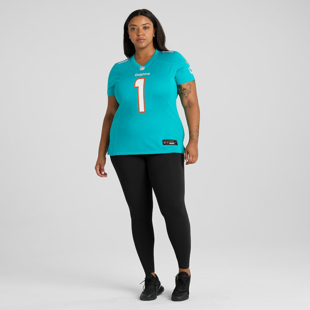 Number 1 Bride Miami Dolphins Women's Game Jersey - Aqua - Nike
