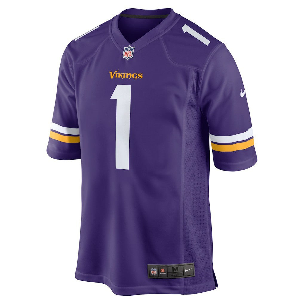 Number 1 Groom Minnesota Vikings Game Jersey - Purple - Nike