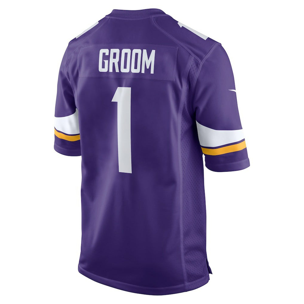 Number 1 Groom Minnesota Vikings Game Jersey - Purple - Nike