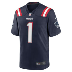 Number 1 Groom New England Patriots Game Jersey - Navy - Nike