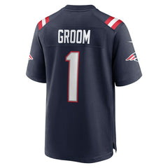 Number 1 Groom New England Patriots Game Jersey - Navy - Nike