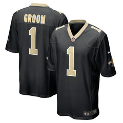 Number 1 Groom New Orleans Saints Game Jersey - Black - Nike