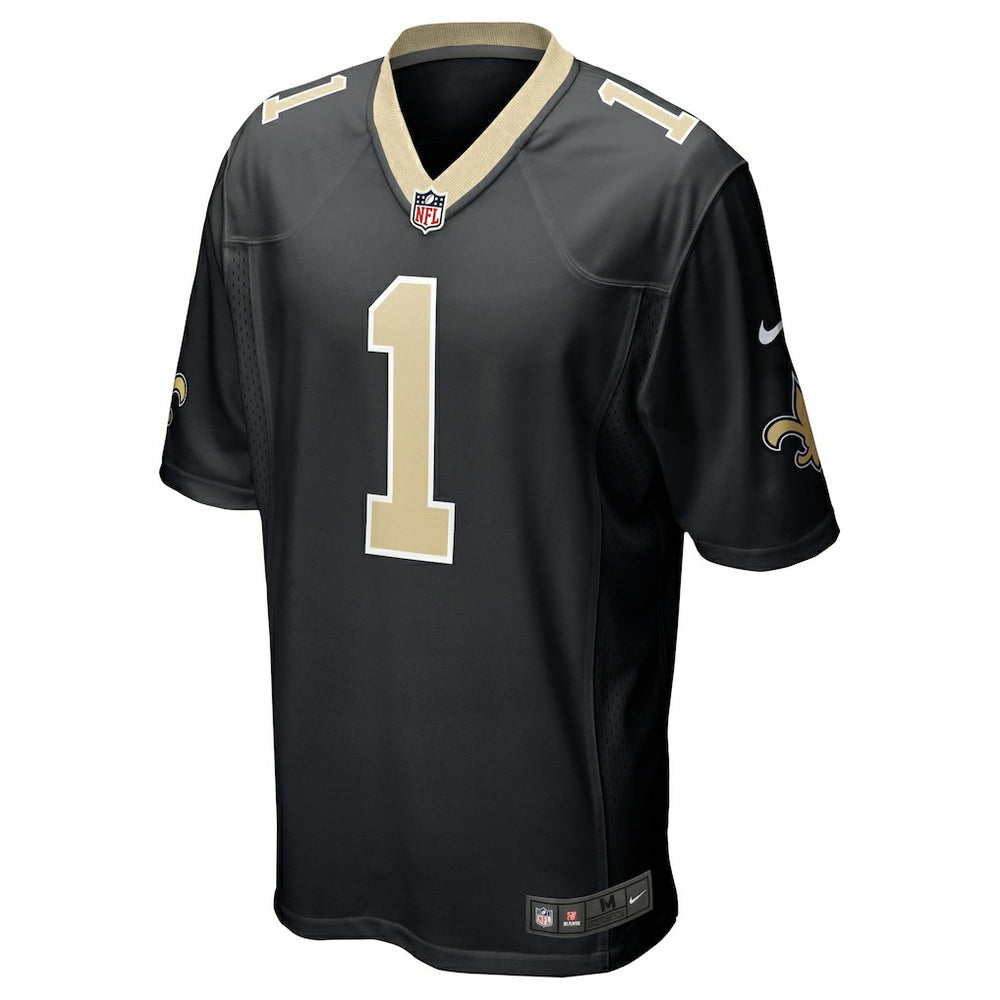 Number 1 Groom New Orleans Saints Game Jersey - Black - Nike