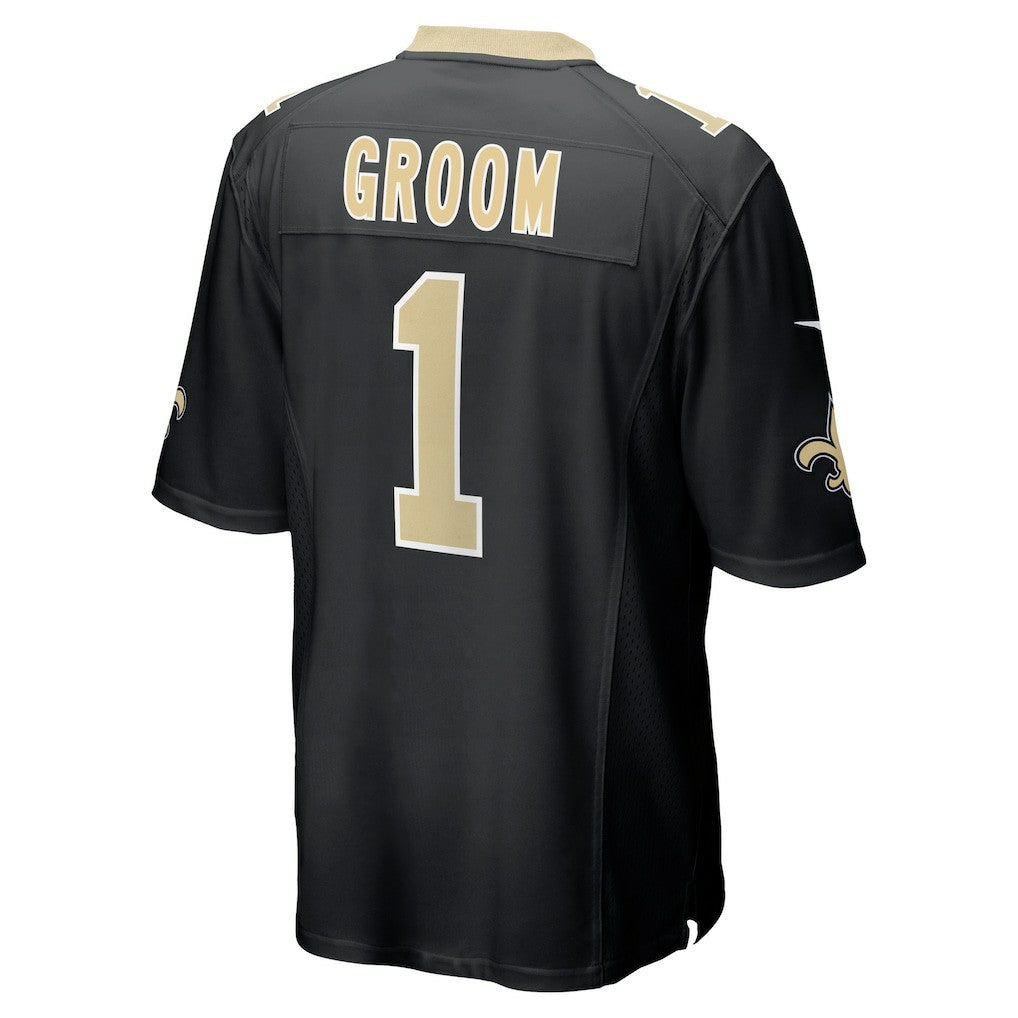 Number 1 Groom New Orleans Saints Game Jersey - Black - Nike