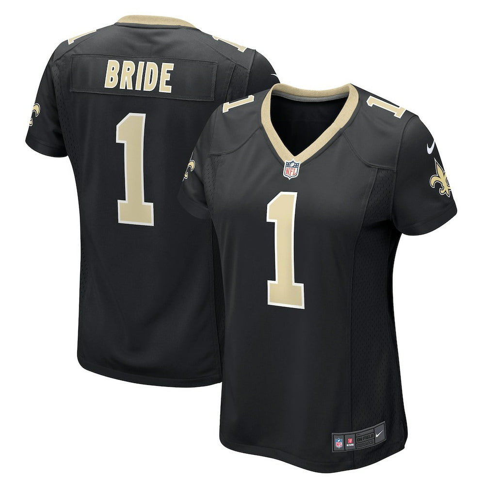 Number 1 Bride New Orleans Saints Women's Game Jersey - Black - Nike