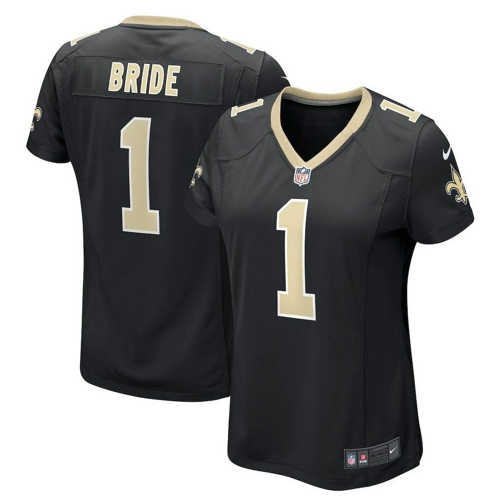 Number 1 Bride New Orleans Saints Women's Game Jersey - Black - Nike