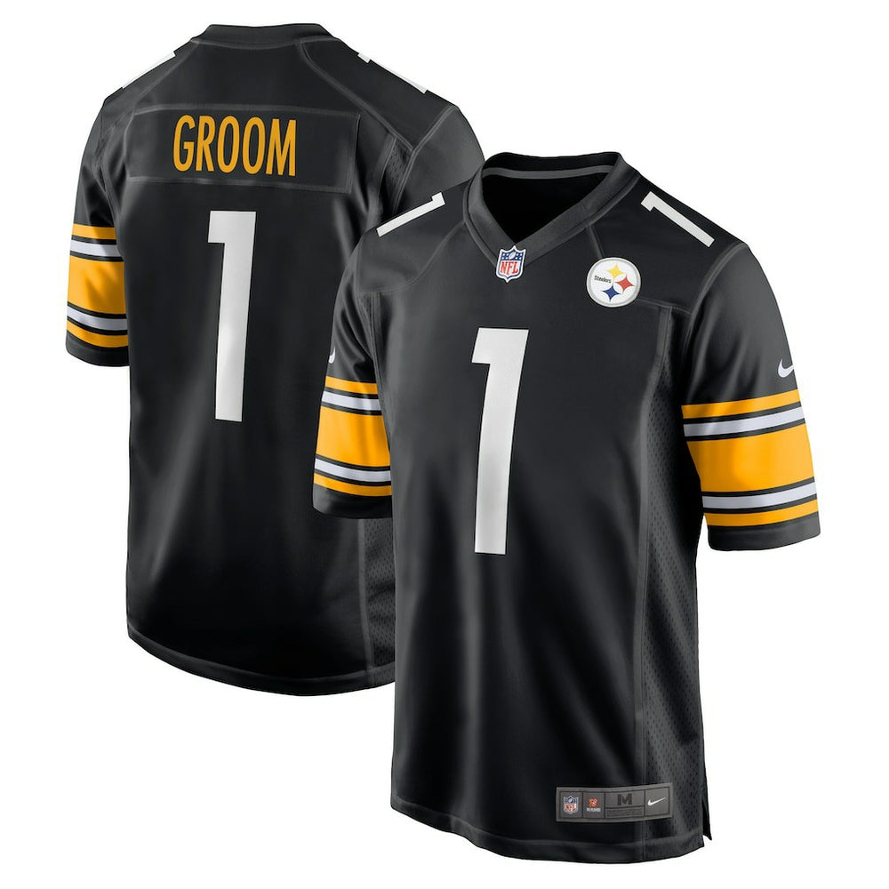 Number 1 Groom Pittsburgh Steelers Game Jersey - Black - Nike