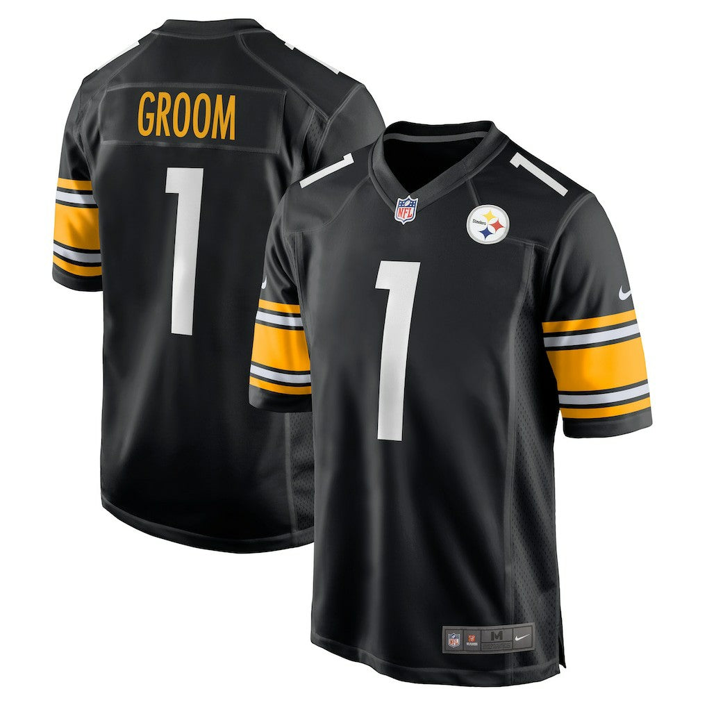 Number 1 Groom Pittsburgh Steelers Game Jersey - Black - Nike