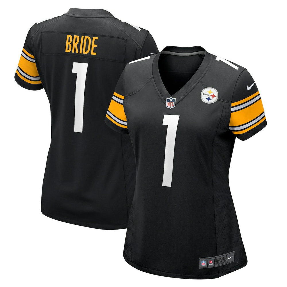 Number 1 Bride Pittsburgh Steelers Women's Game Jersey - Black - Nike