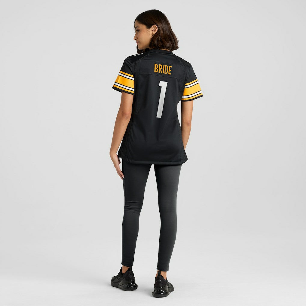 Number 1 Bride Pittsburgh Steelers Women's Game Jersey - Black - Nike