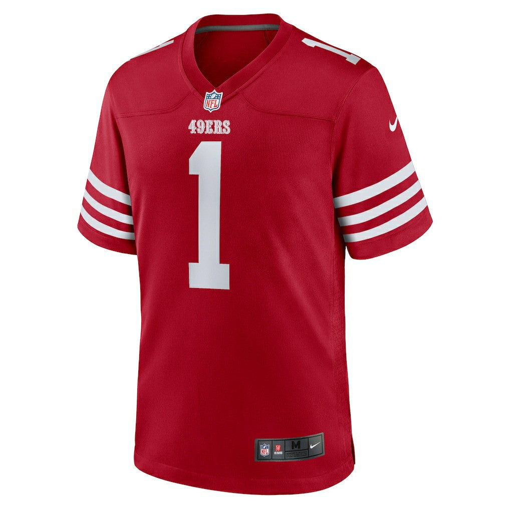 Number 1 Groom San Francisco 49ers Game Jersey - Scarlet - Nike