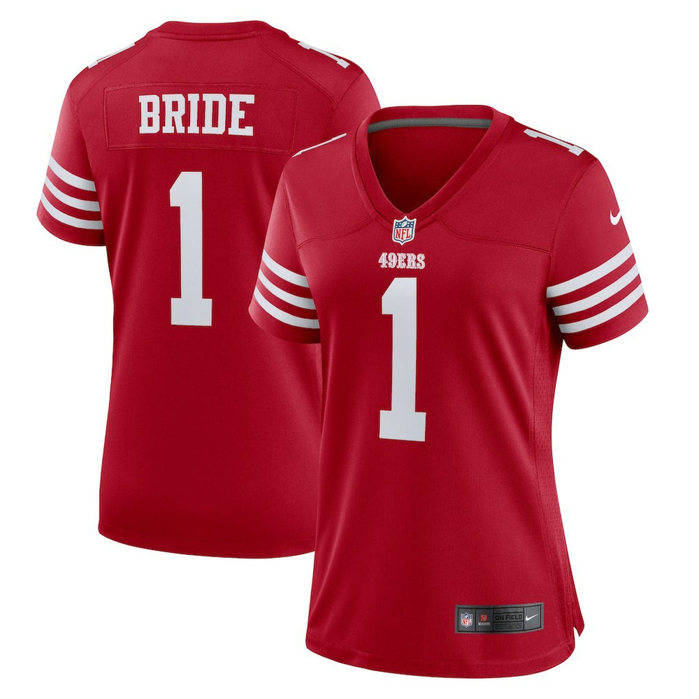Number 1 Bride San Francisco 49ers Women's Game Jersey - Scarlet - Nike