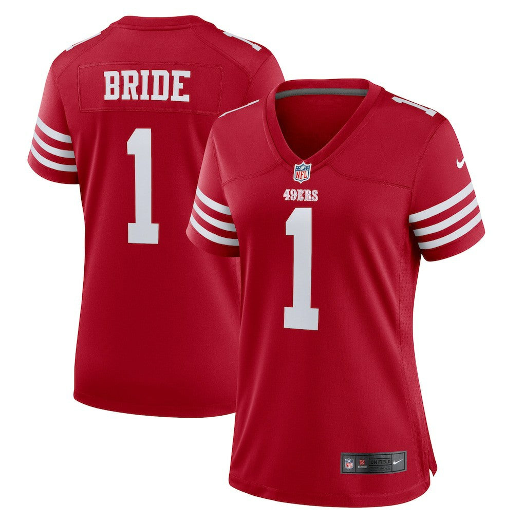 Number 1 Bride San Francisco 49ers Women's Game Jersey - Scarlet - Nike