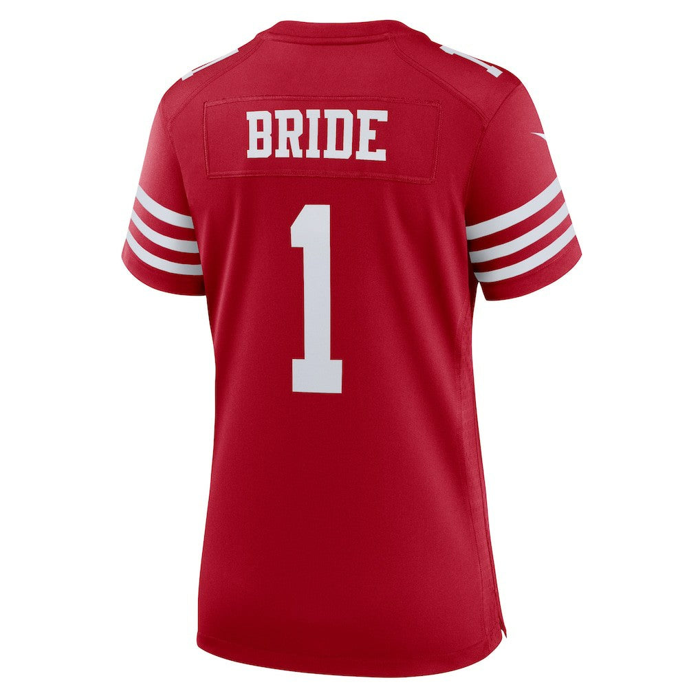 Number 1 Bride San Francisco 49ers Women's Game Jersey - Scarlet - Nike
