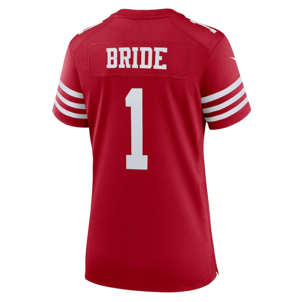 Number 1 Bride San Francisco 49ers Women's Game Jersey - Scarlet - Nike