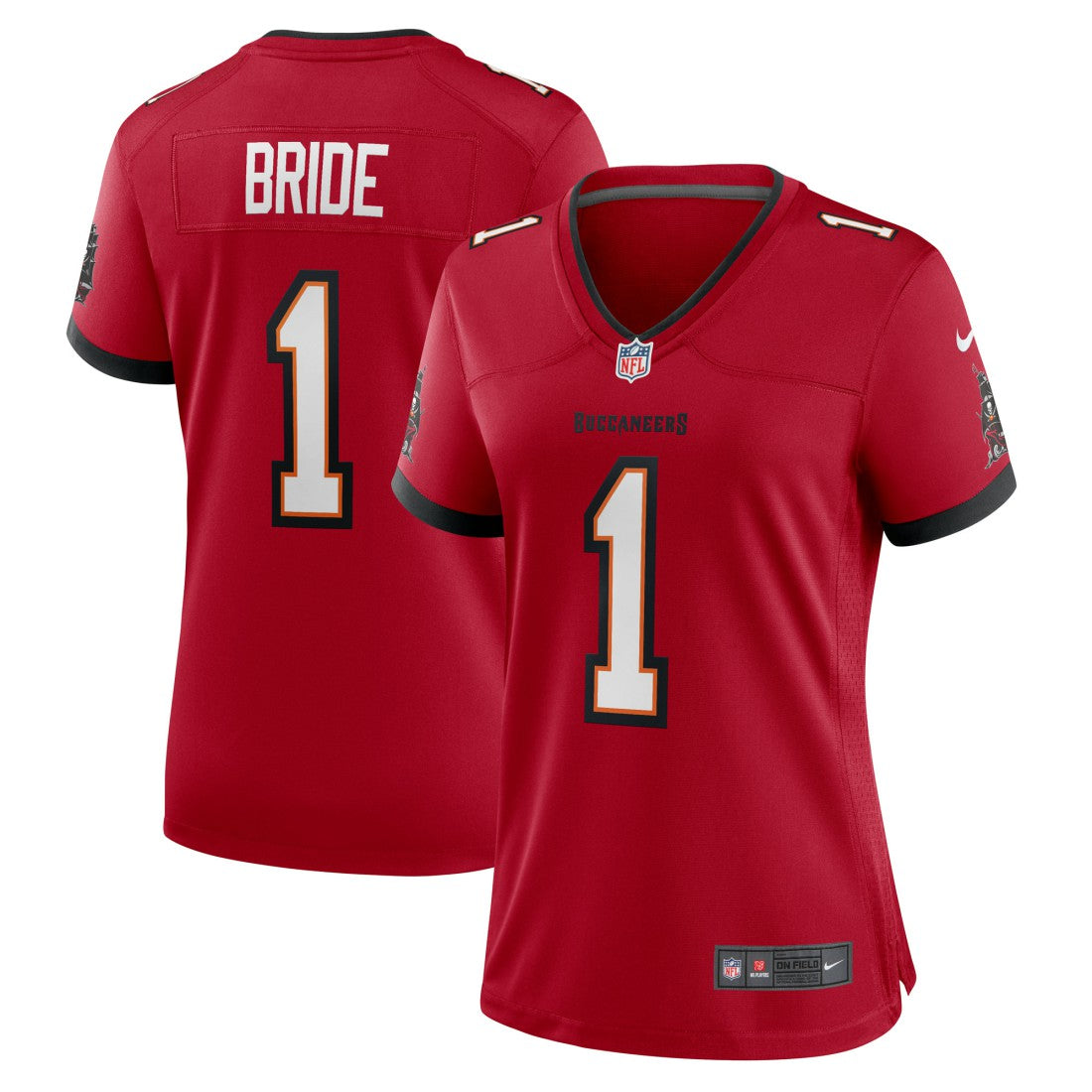 Number 1 Bride Tampa Bay Buccaneers Women's Game Jersey - Red - Nike