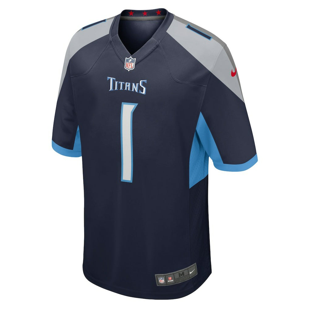 Number 1 Groom Tennessee Titans Game Jersey - Navy - Nike