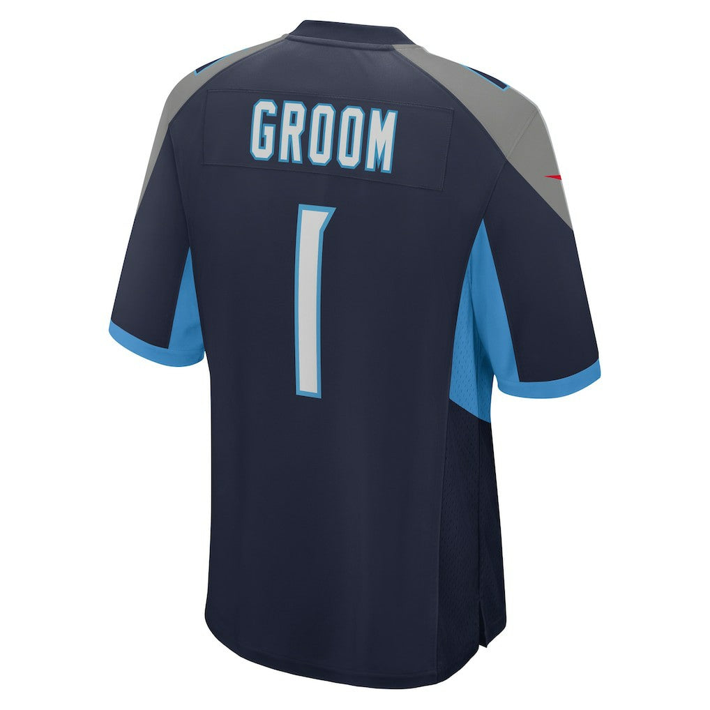 Number 1 Groom Tennessee Titans Game Jersey - Navy - Nike