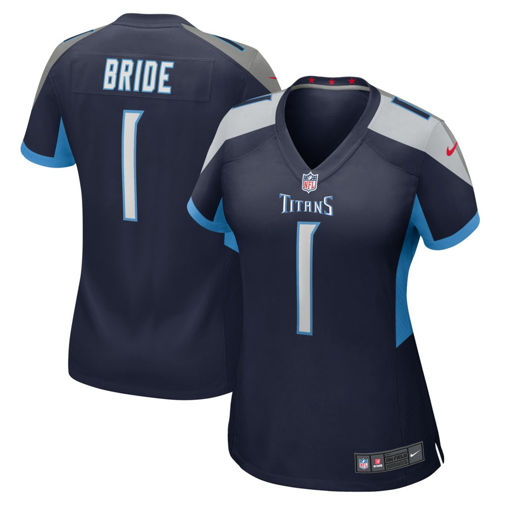 Number 1 Bride Tennessee Titans Women's Game Jersey - Navy - Nike