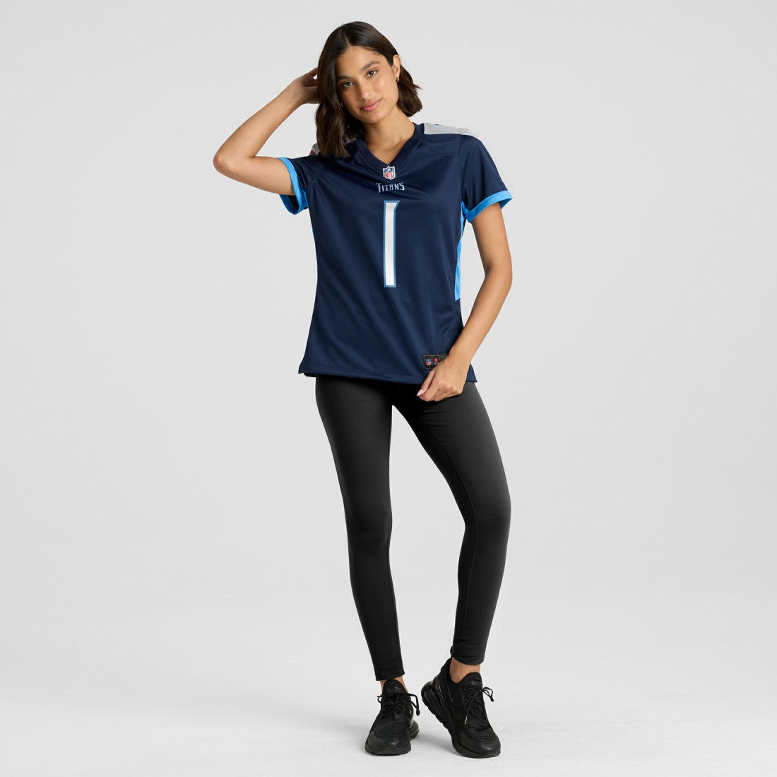 Number 1 Bride Tennessee Titans Women's Game Jersey - Navy - Nike