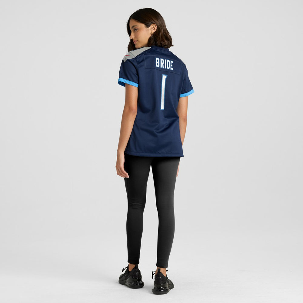 Number 1 Bride Tennessee Titans Women's Game Jersey - Navy - Nike