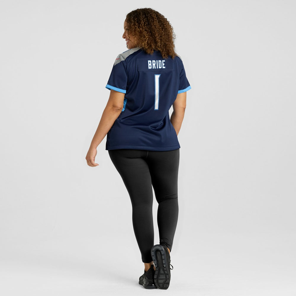 Number 1 Bride Tennessee Titans Women's Game Jersey - Navy - Nike