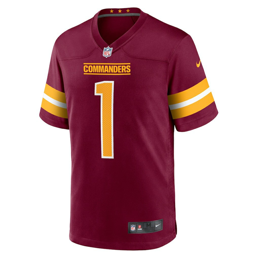 Number 1 Groom Washington Commanders Game Jersey - Burgundy - Nike
