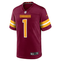 Number 1 Groom Washington Commanders Game Jersey - Burgundy - Nike