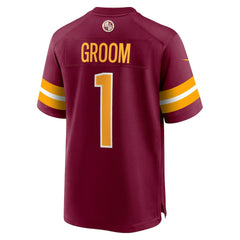 Number 1 Groom Washington Commanders Game Jersey - Burgundy - Nike