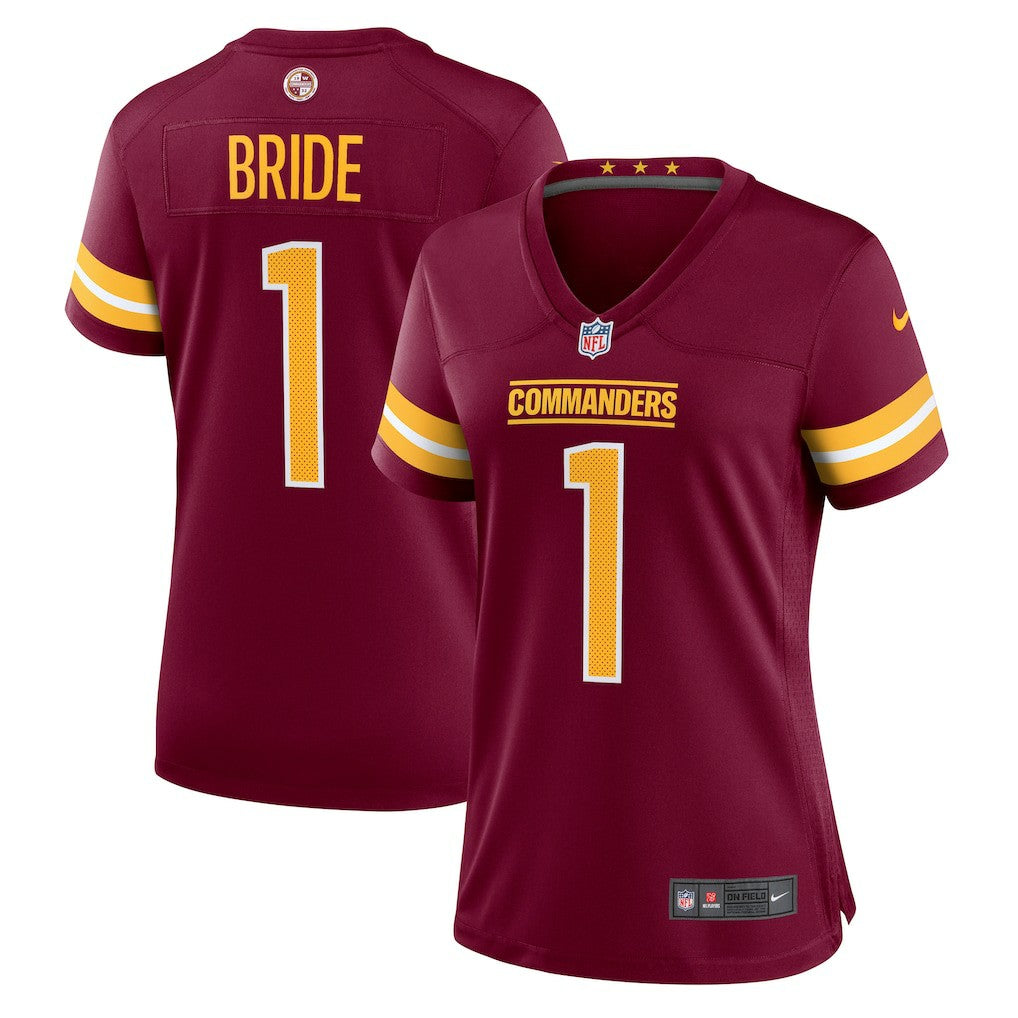 Number 1 Bride Washington Commanders Women's Game Jersey - Burgundy - Nike