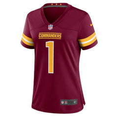 Number 1 Bride Washington Commanders Women's Game Jersey - Burgundy - Nike