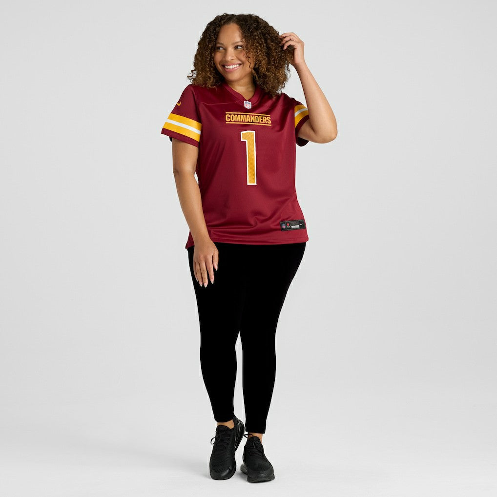 Number 1 Bride Washington Commanders Women's Game Jersey - Burgundy - Nike