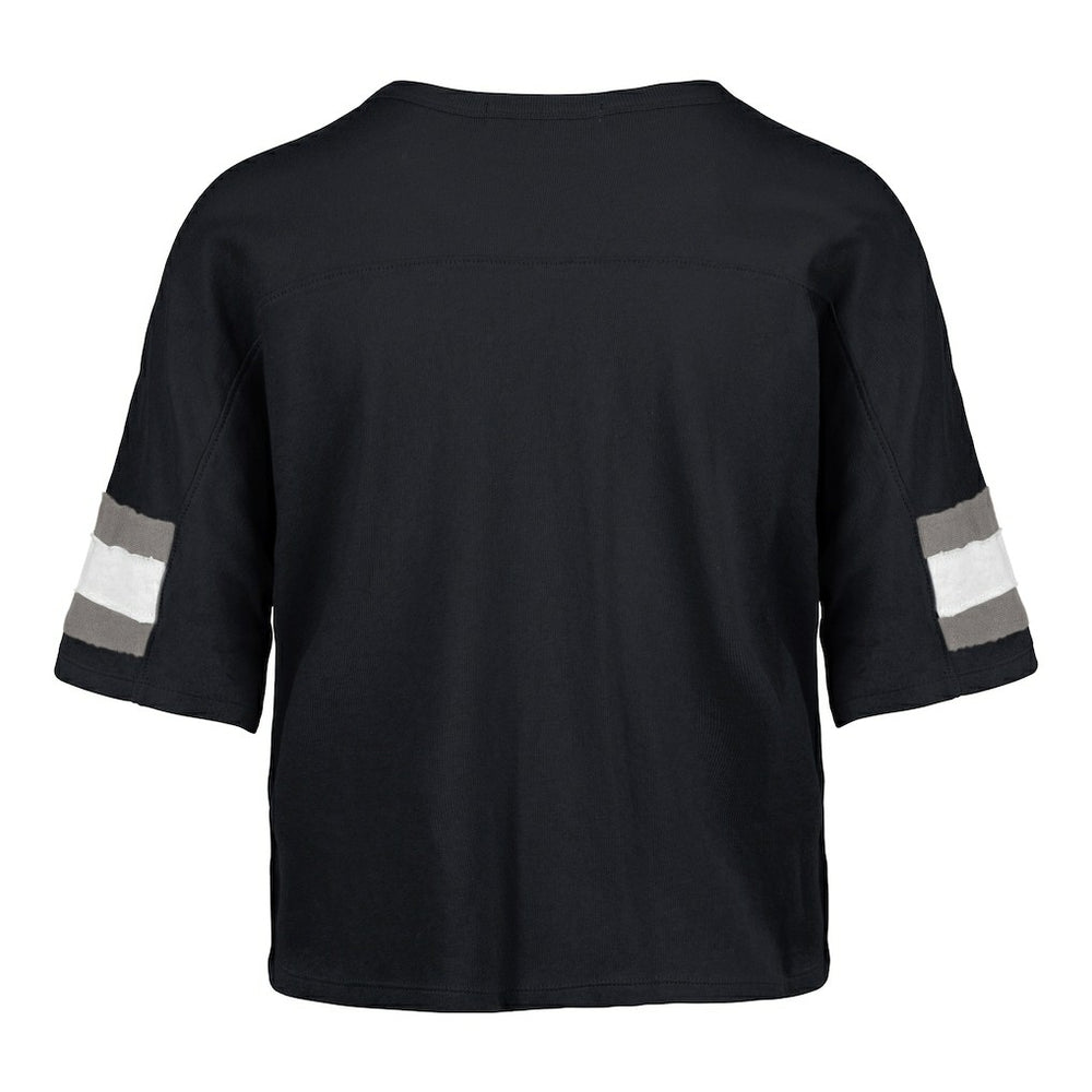 Dallas Cowboys '47 Women's Double Header Scout Cropped V-Neck T-Shirt - Navy - 47 brand