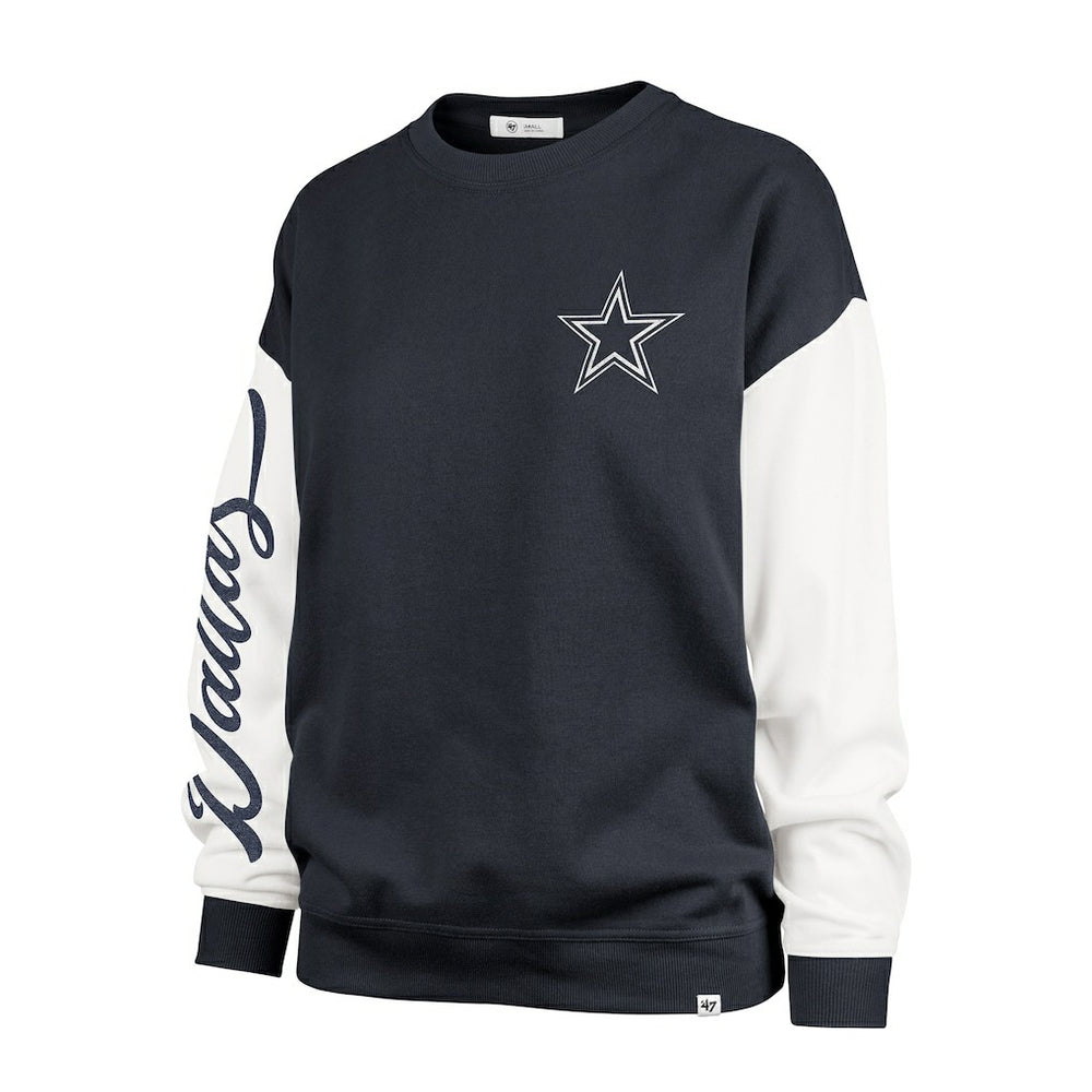 Dallas Cowboys '47 Women's Double Header Rise Andie Pullover Sweatshirt - Blue - 47 brand