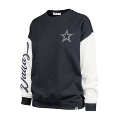 Dallas Cowboys '47 Women's Double Header Rise Andie Pullover Sweatshirt - Blue - 47 brand
