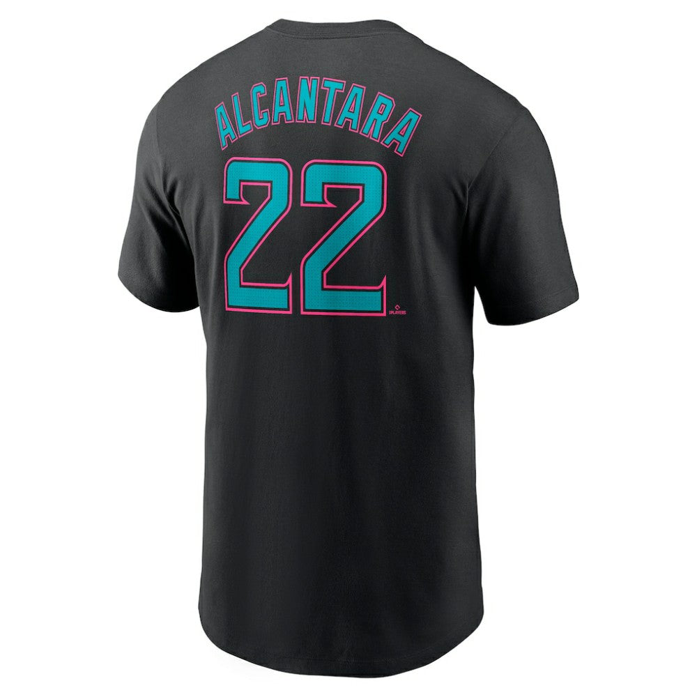 Sandy Alcantara Miami Marlins Nike 2025 City Connect Fuse Name & Number T-Shirt for sale